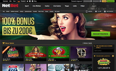 Mobile Casinoseite von Netbet